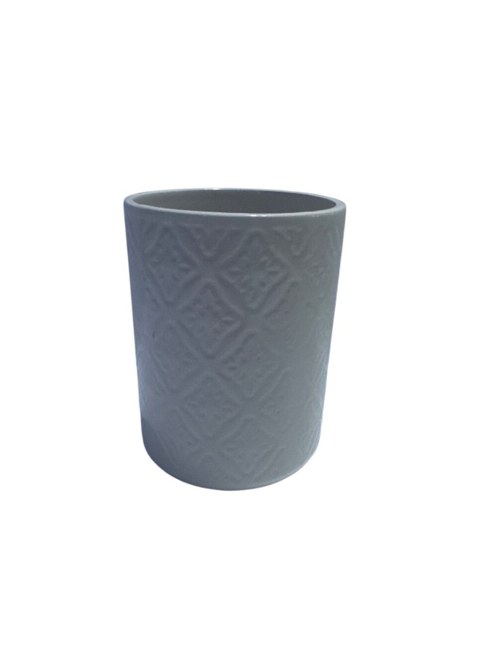 10 Strawberry Street Artisan Collection Ceramic Utensil Crock Textured White